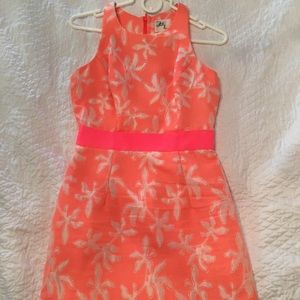 MILLY fluorescent orange coral dress